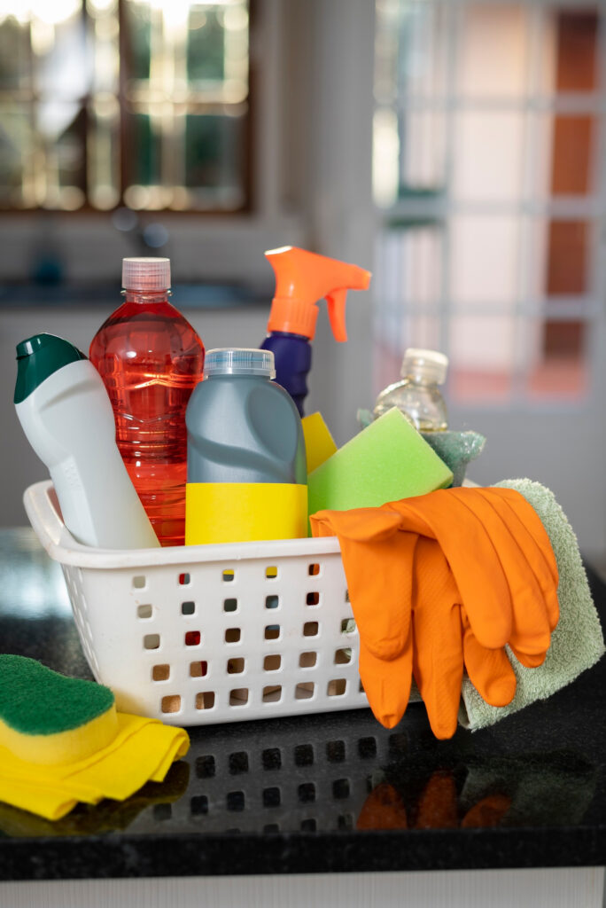 Eco-friendly cleaning supplies used by KRG Cleaning in Utica, NY