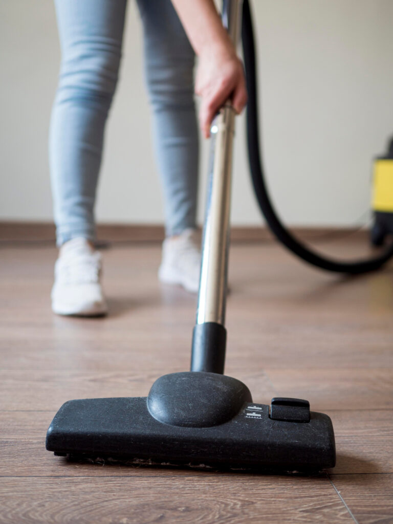 Spotless living room cleaned by KRG Cleaning in Utica